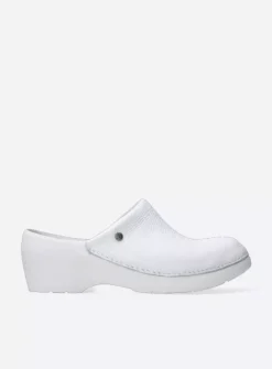 Wolky Multi Clog - wit leer<DAMES Klompen|Herfst/Winter