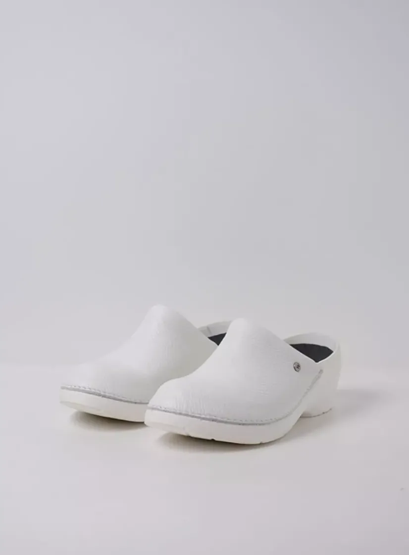 Wolky Multi Clog - wit leer<DAMES Klompen|Herfst/Winter