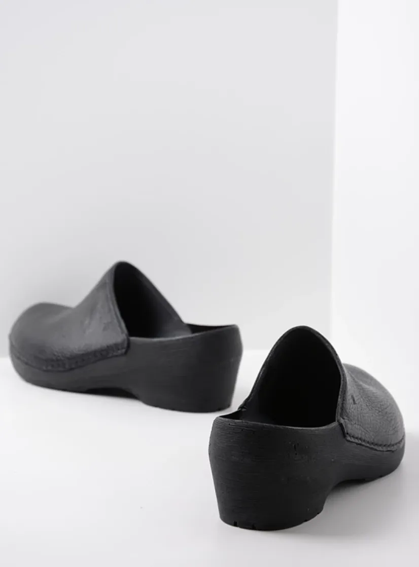 Wolky Multi Clog - zwart leer<DAMES Klompen|Herfst/Winter