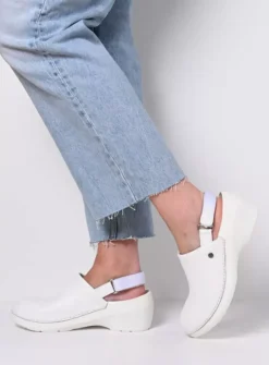 Wolky Multi Strap Clog - wit leer<DAMES Klompen