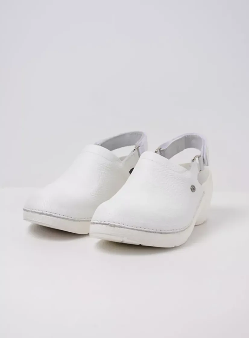 Wolky Multi Strap Clog - wit leer<DAMES Klompen