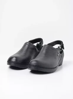 Wolky Multi Strap Clog - zwart leer<DAMES Klompen