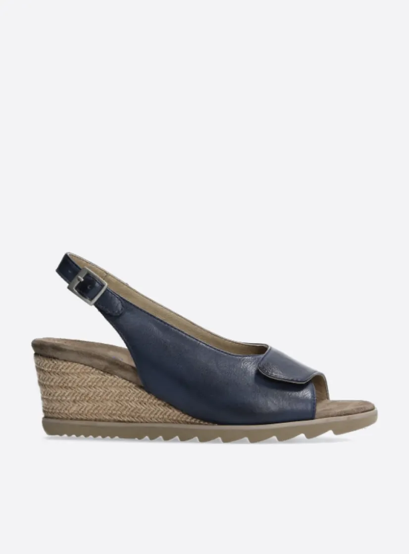 Wolky Murcia - blauw leer<DAMES Sandalen