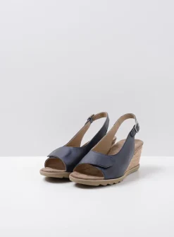 Wolky Murcia - blauw leer<DAMES Sandalen