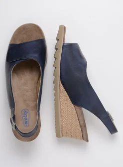 Wolky Murcia - blauw leer<DAMES Sandalen
