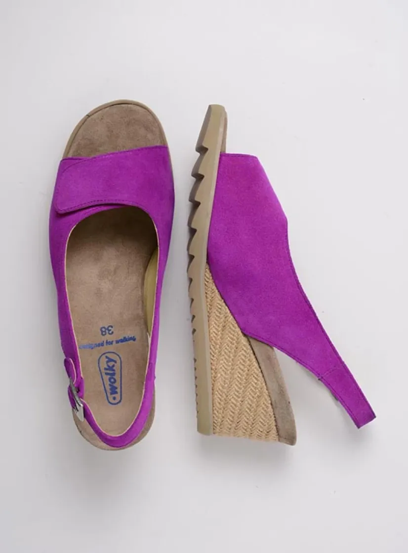 Wolky Murcia - fuchsia suede<DAMES Sandalen