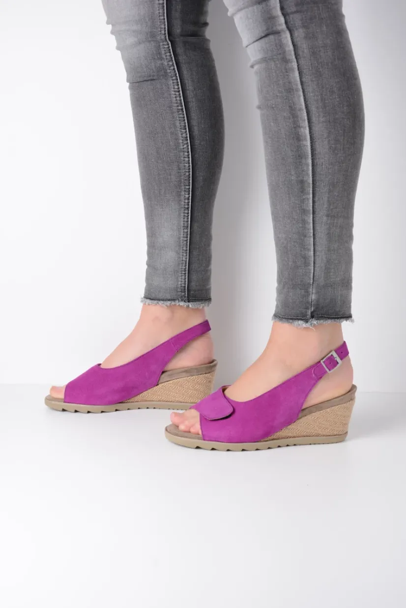 Wolky Murcia - fuchsia suede<DAMES Sandalen