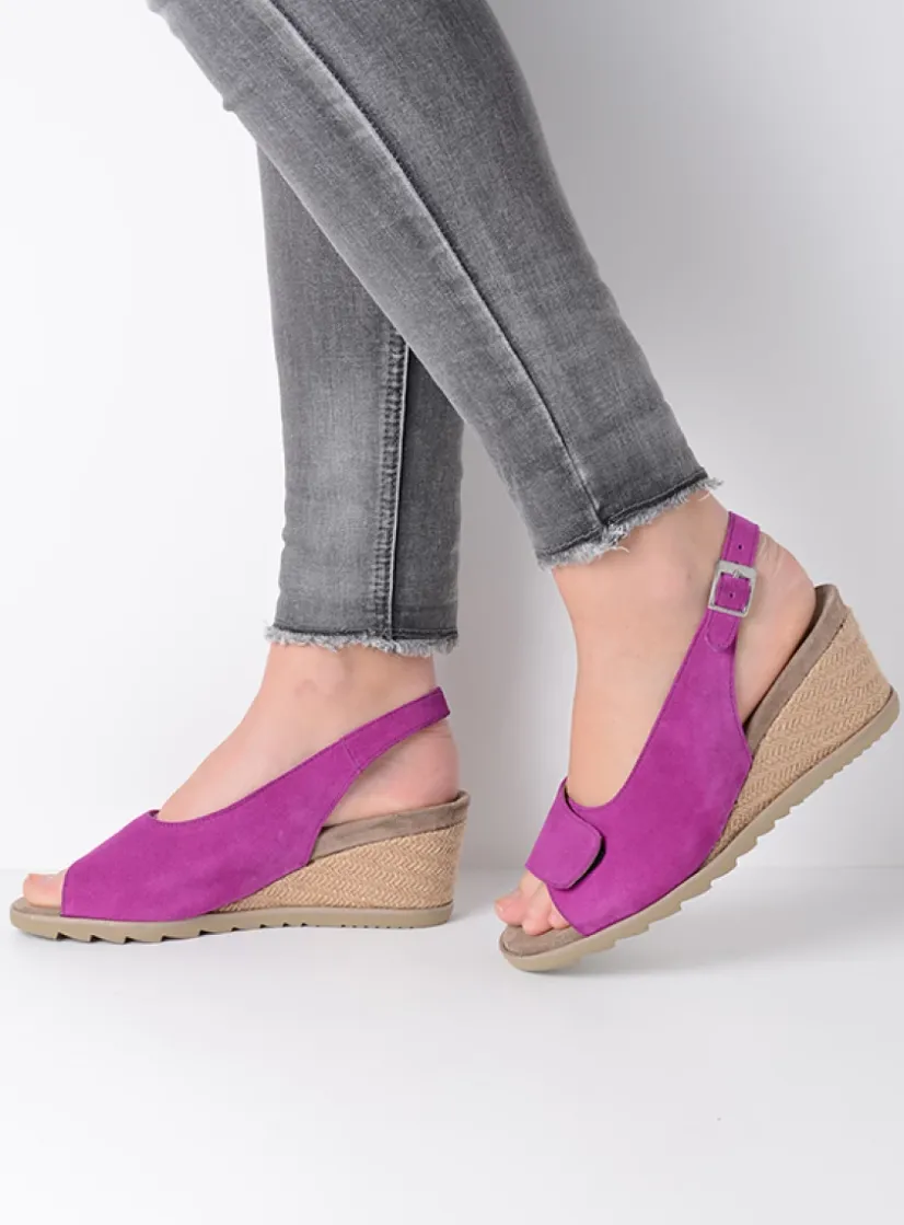Wolky Murcia - fuchsia suede<DAMES Sandalen