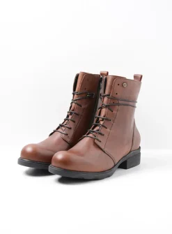 Wolky Murray HV - cognac leer<DAMES Herfst/Winter|Biker Boots