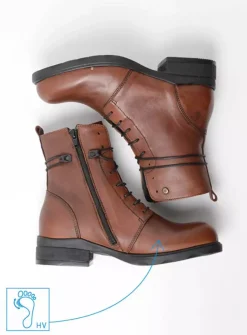 Wolky Murray HV - cognac leer<DAMES Herfst/Winter|Biker Boots
