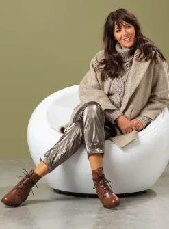 Wolky Murray XW - cognac leer<DAMES Veterlaarzen|Herfst/Winter