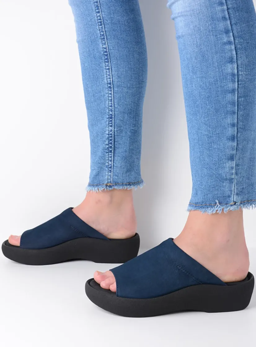 Wolky Nassau - denim nubuck<DAMES Slippers