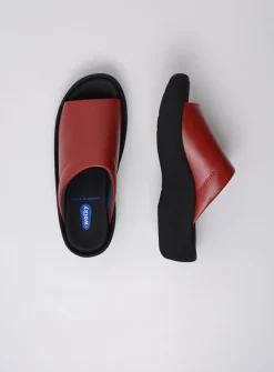 Wolky Nassau - rood leer<DAMES Slippers