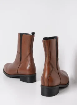 Wolky Neola HV - 20430 cognac leer<DAMES Halfhoge Laarzen|Herfst/Winter
