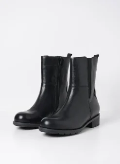 Wolky Neola HV - zwart leer<DAMES Halfhoge Laarzen|Herfst/Winter