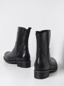 Wolky Neola HV - zwart leer<DAMES Halfhoge Laarzen|Herfst/Winter