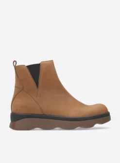 Wolky Nigata - cognac nubuck<DAMES Herfst/Winter|Enkellaarsjes