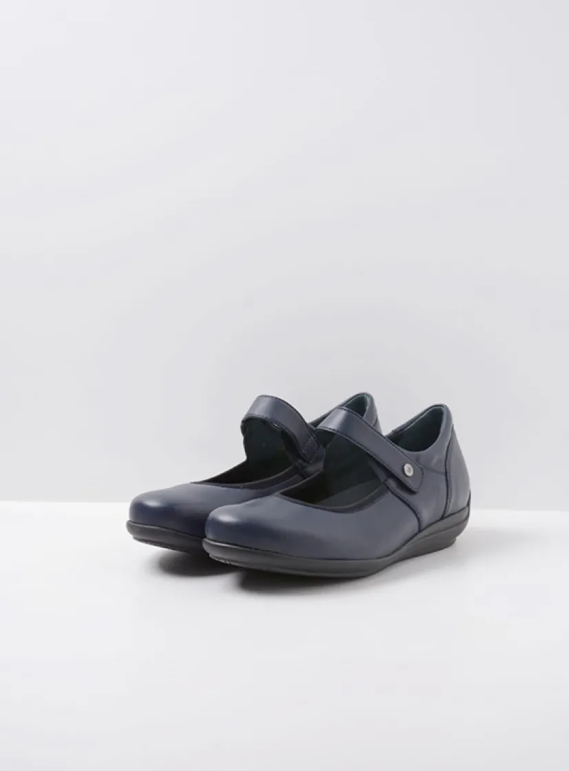 Wolky Noble F2F - blauw biocare<DAMES Herfst/Winter|Bandschoenen