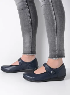 Wolky Noble F2F - blauw biocare<DAMES Herfst/Winter|Bandschoenen