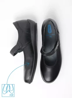 Wolky Noble F2F - zwart biocare<DAMES Herfst/Winter|Bandschoenen