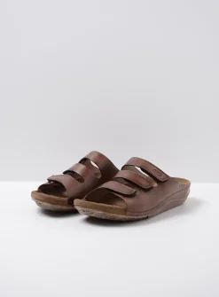 Wolky Nomad - cognac geolied leer<DAMES Slippers