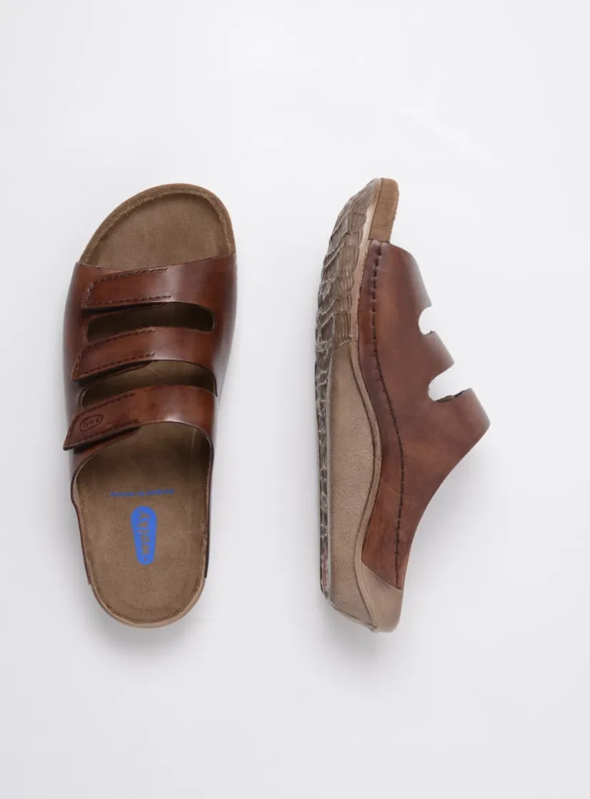 Wolky Nomad - cognac geolied leer<DAMES Slippers
