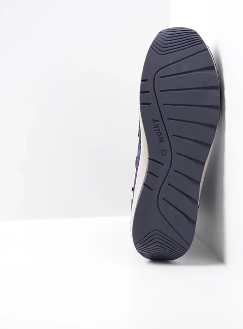 Wolky Ocean - paars nubuck<DAMES Hoge Veterschoenen|Veterlaarzen