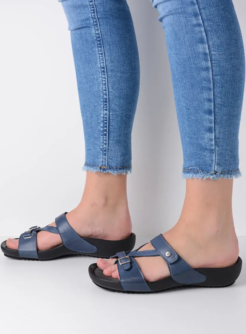 Wolky O'Connor - jeans leer<DAMES Slippers