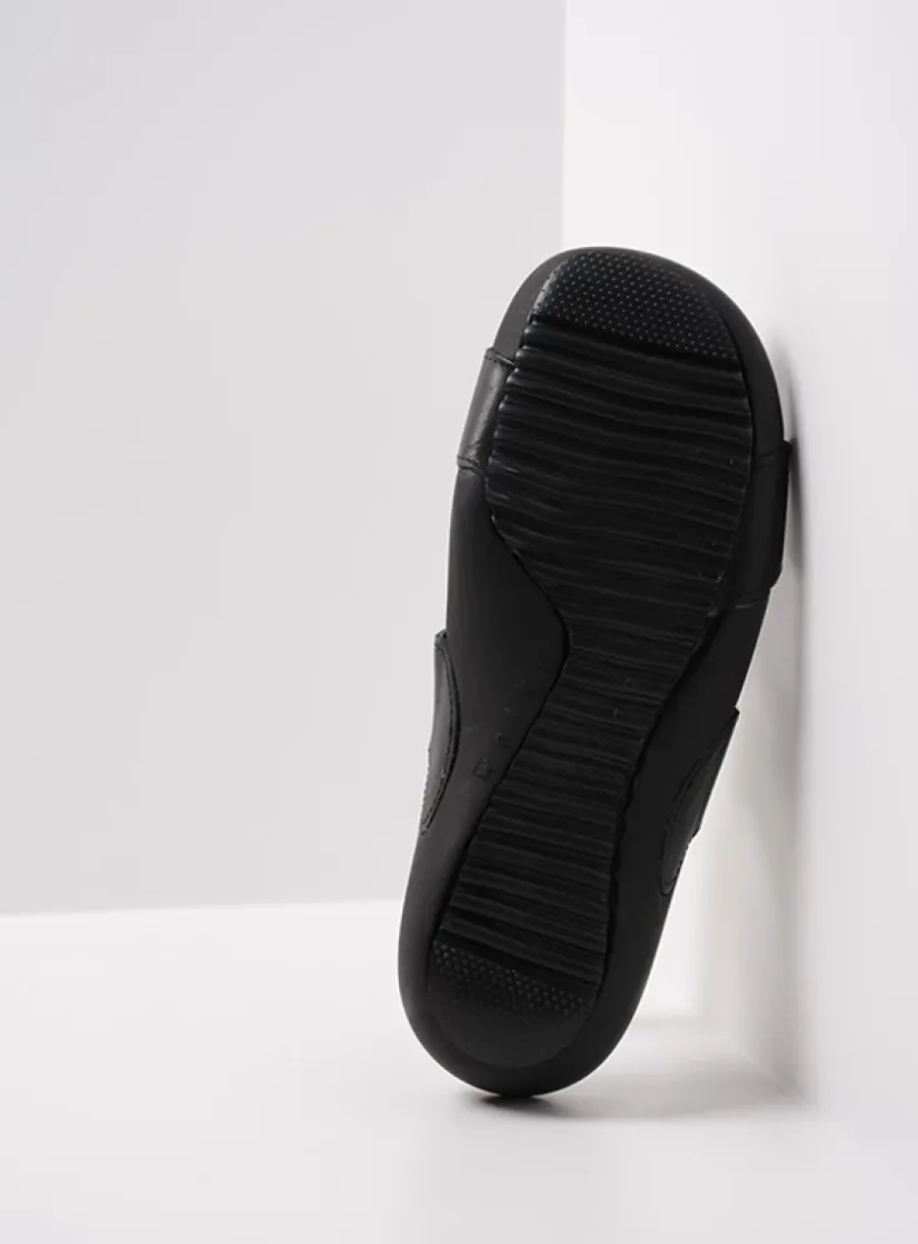 Wolky O'Connor - zwart leer<DAMES Slippers