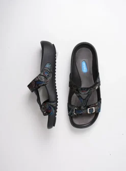 Wolky O'Connor - zwart/blauw suede<DAMES Slippers