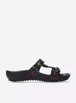 Wolky O'Connor - zwart/multi flower nubuck<DAMES Slippers