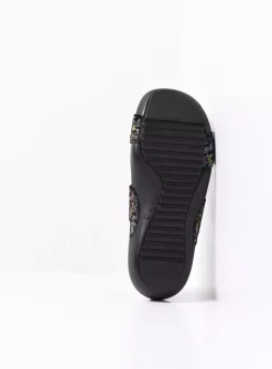 Wolky O'Connor - zwart/multi flower nubuck<DAMES Slippers