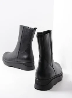 Wolky Ogano - zwart leer<DAMES Herfst/Winter