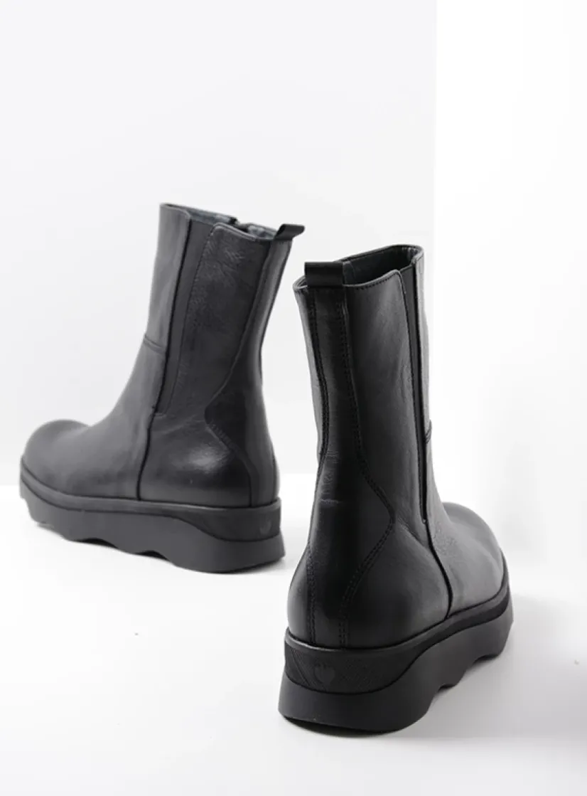 Wolky Ogano - zwart leer<DAMES Herfst/Winter