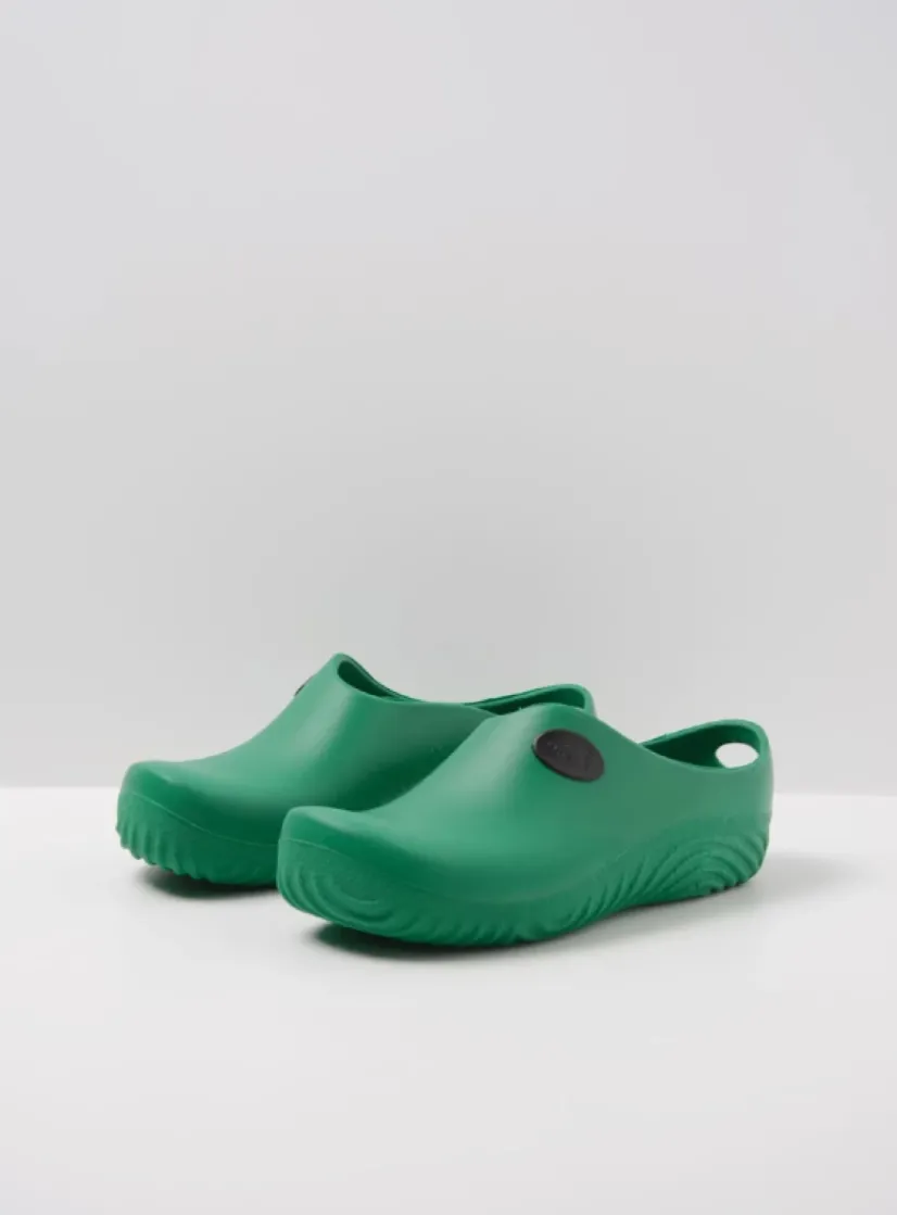 Wolky OK Clog-Klomp - groen fluor PU<DAMES Klompen