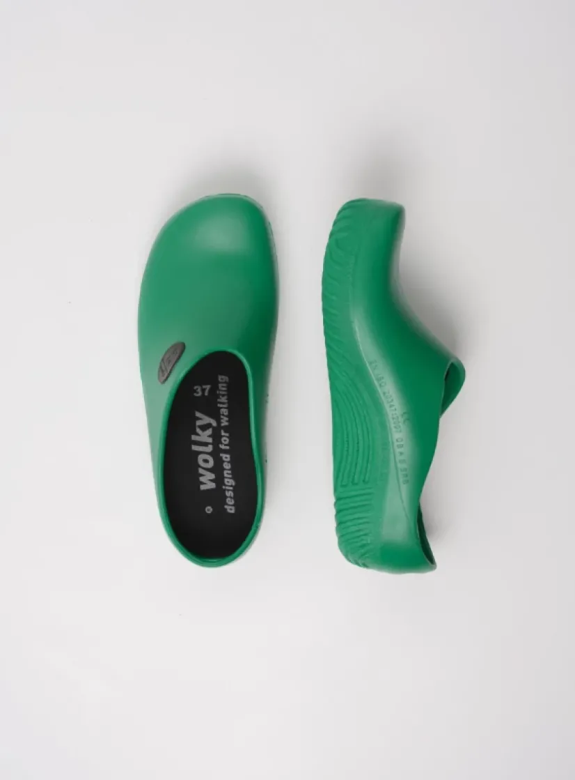 Wolky OK Clog-Klomp - groen fluor PU<DAMES Klompen