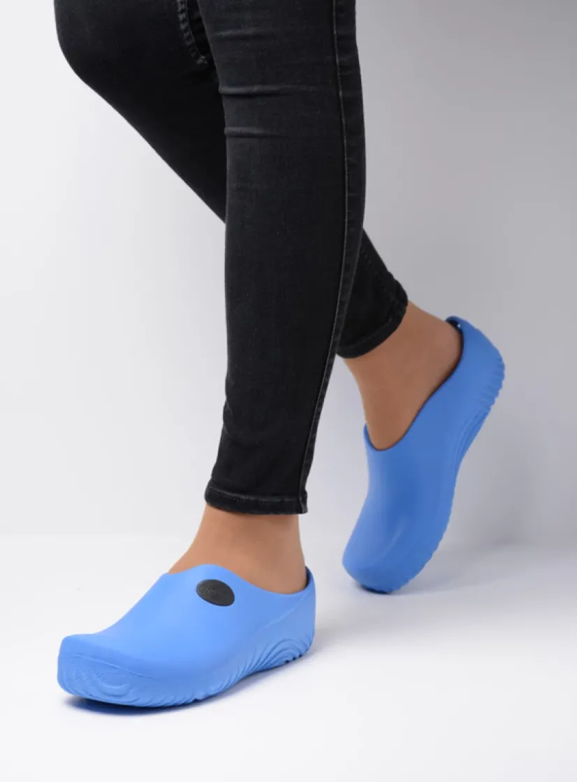 Wolky OK Clog-Klomp - sky-blue PU<DAMES Klompen