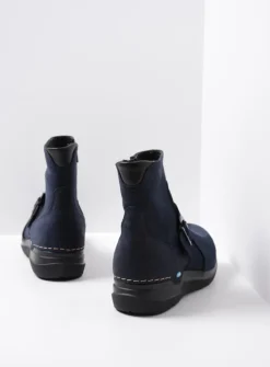 Wolky Okay - blauw nubuck<DAMES Wandelschoenen|Herfst/Winter