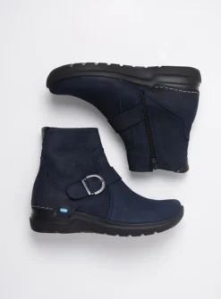 Wolky Okay - blauw nubuck<DAMES Wandelschoenen|Herfst/Winter