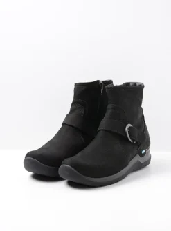 Wolky Okay - zwart nubuck<DAMES Wandelschoenen|Herfst/Winter
