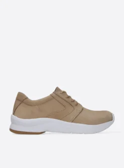 Wolky Omaha HV - beige nubuck<DAMES Lage Veterschoenen|Wandelschoenen