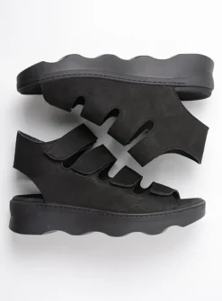 Wolky Oro - zwart nubuck<DAMES Sandalen