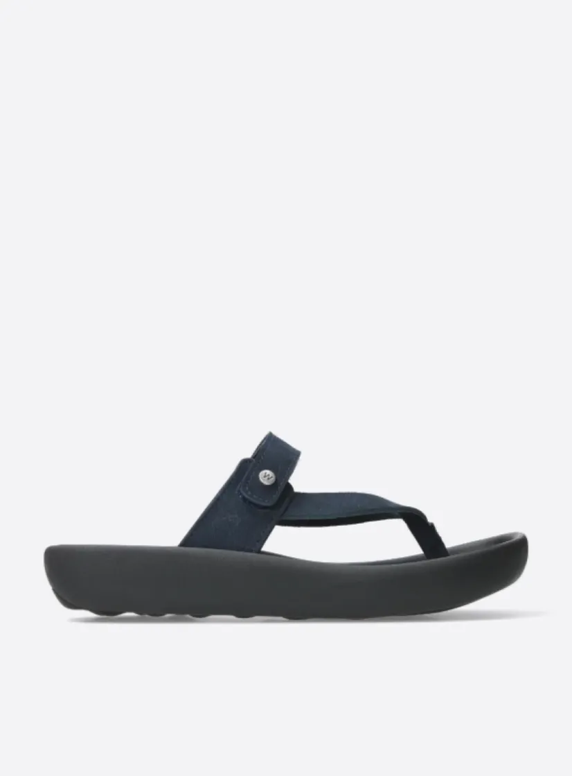 Wolky Peace - blauw nubuck<DAMES Slippers