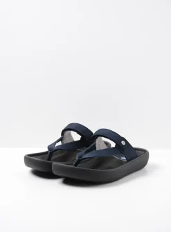 Wolky Peace - blauw nubuck<DAMES Slippers