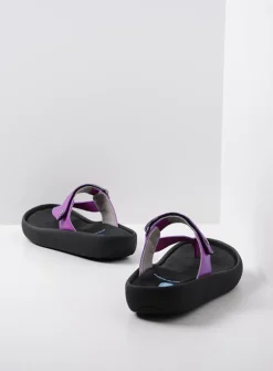 Wolky Peace - fuchsia leer<DAMES Slippers