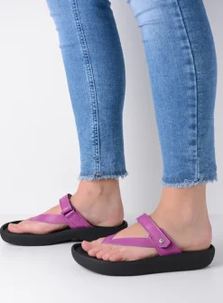 Wolky Peace - fuchsia leer<DAMES Slippers