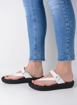 Wolky Peace - wit leer<DAMES Slippers