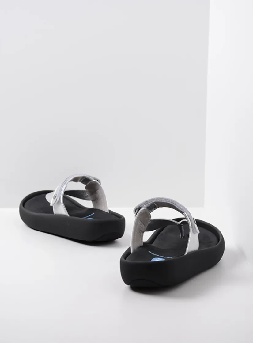 Wolky Peace - zilver leer<DAMES Slippers