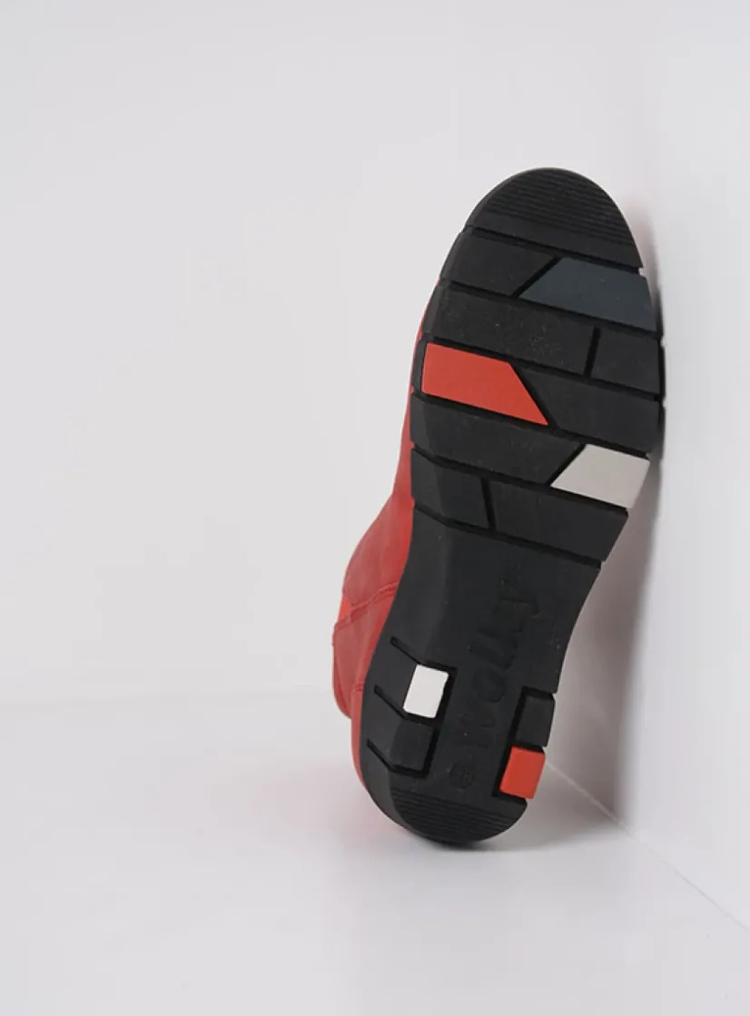 Wolky Phoenix HV - donkerrood nubuck<DAMES Herfst/Winter|Enkellaarsjes