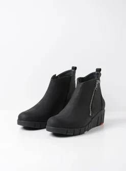 Wolky Phoenix HV - zwart nubuck<DAMES Herfst/Winter|Enkellaarsjes